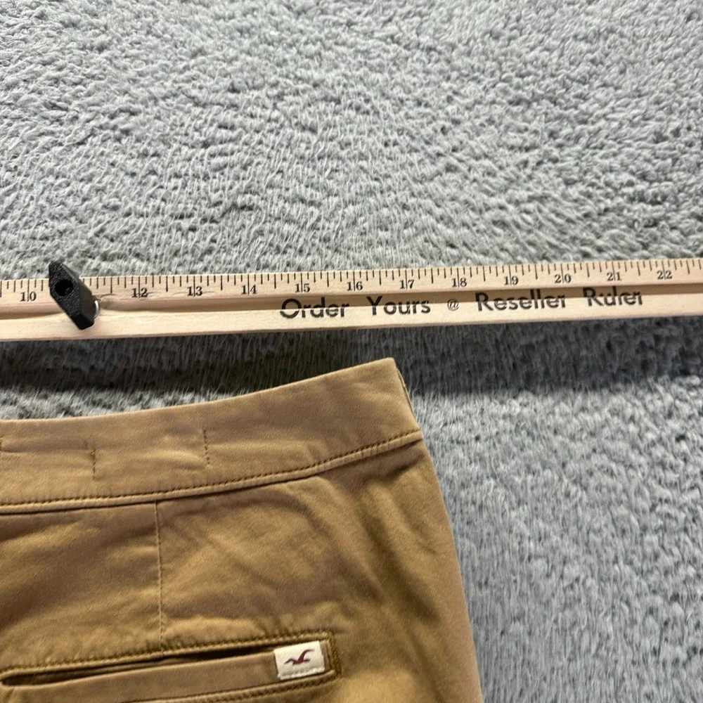 Hollister‎ Epic Flex Pant Men's 34x32 Brown Cotton Chino Skinny Business Stretch